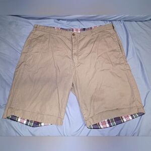 Olde School Brand reversible men's shorts in a size . They're tan/plaid.
